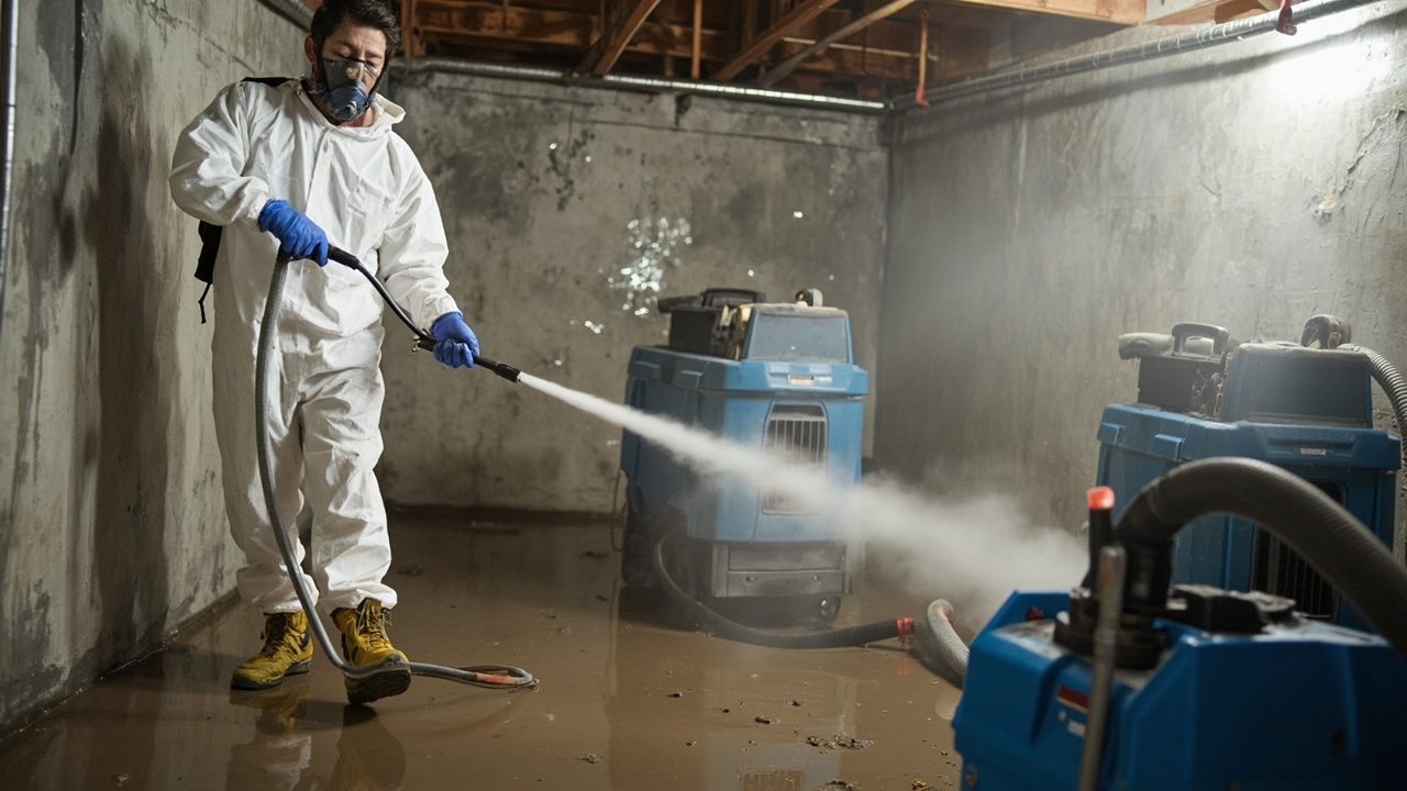 Deep cleaning and sanitizing after a flood in Uptown Chicago