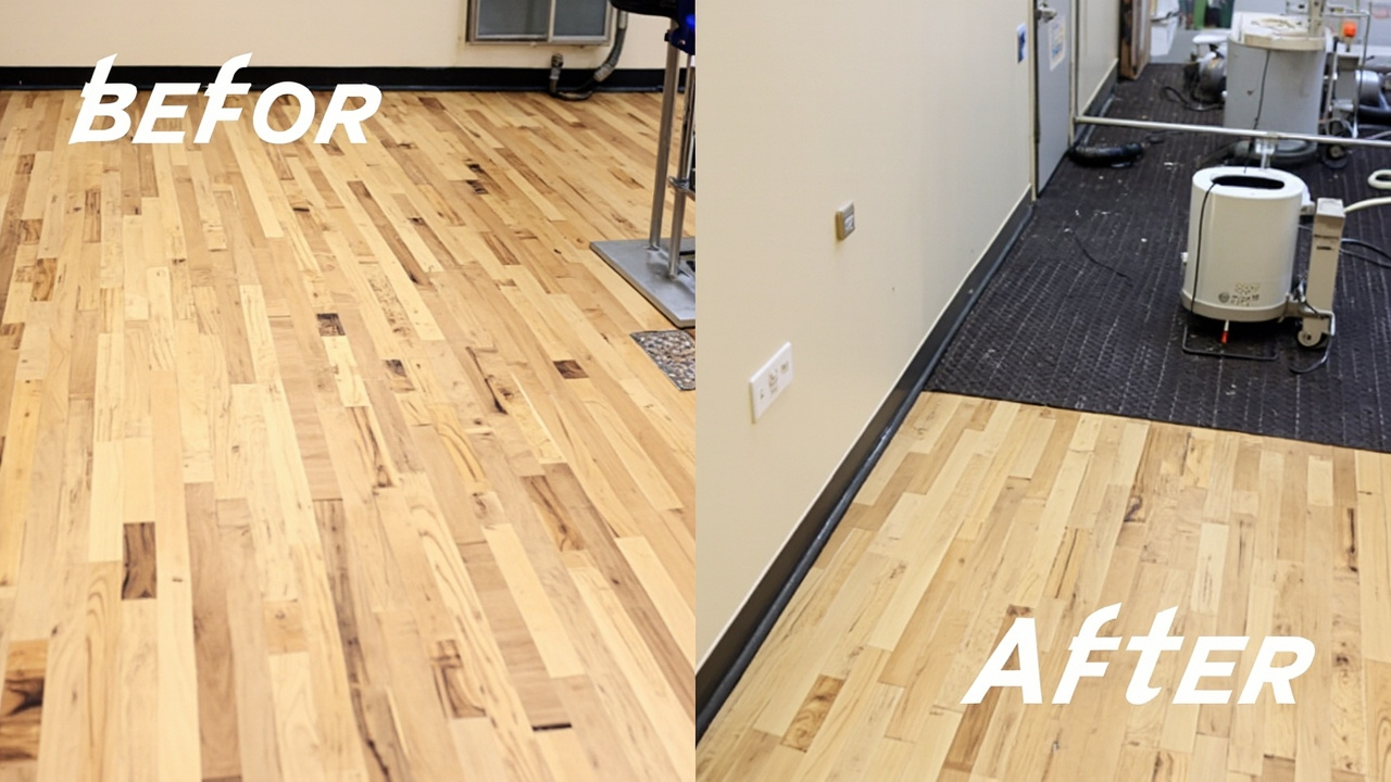 Drying out rubber gym flooring after a flood in your Fulton Market fitness center