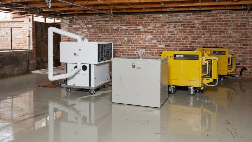 Drying out wet crawl spaces and basements in bever