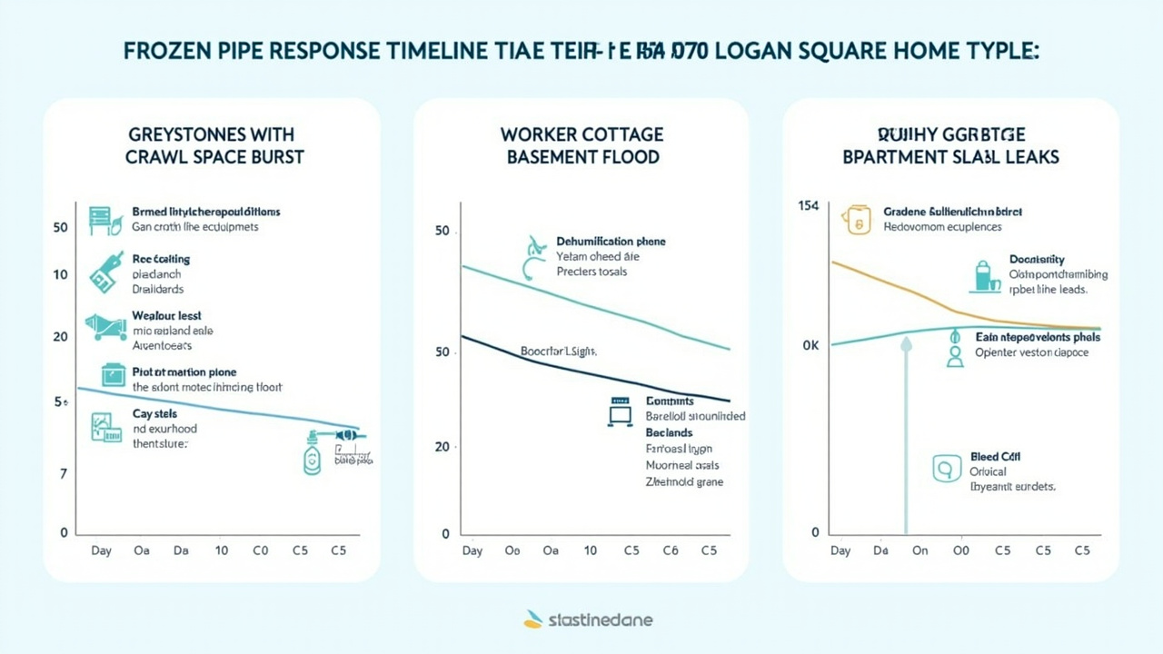 Fixing water damage from frozen pipes in Logan Square flats