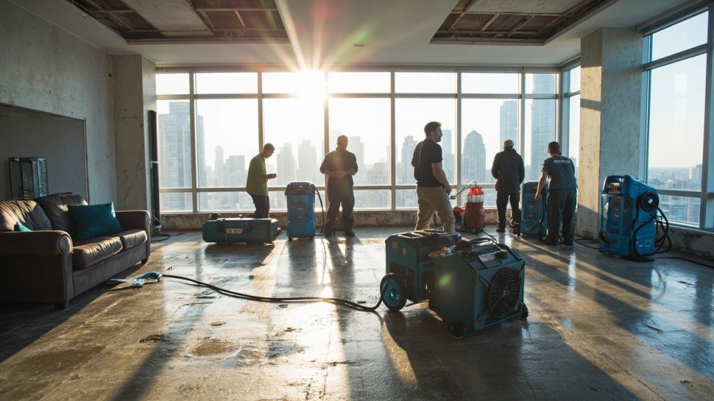 High rise water damage restoration for south loop