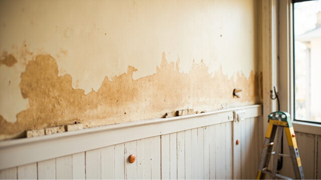 Restoring water damaged plaster walls in douglas p