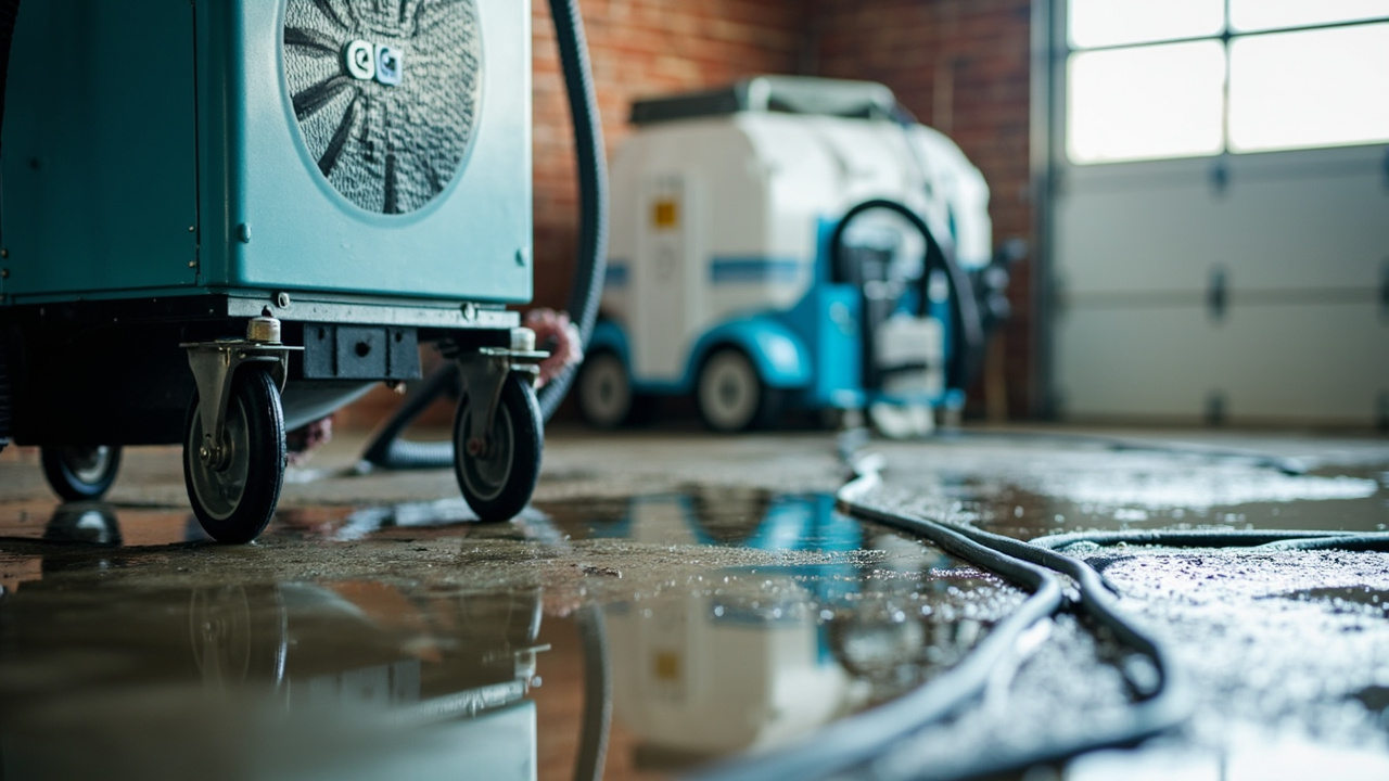 The best way to dry out a flooded detached garage in Montclare before it rots
